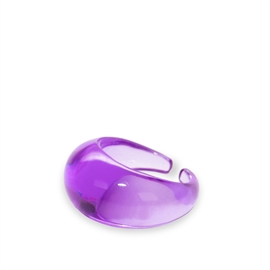 Sistie Caroline Chunky Ring Purple Trans str. 55 parfumerihamoghende.dk